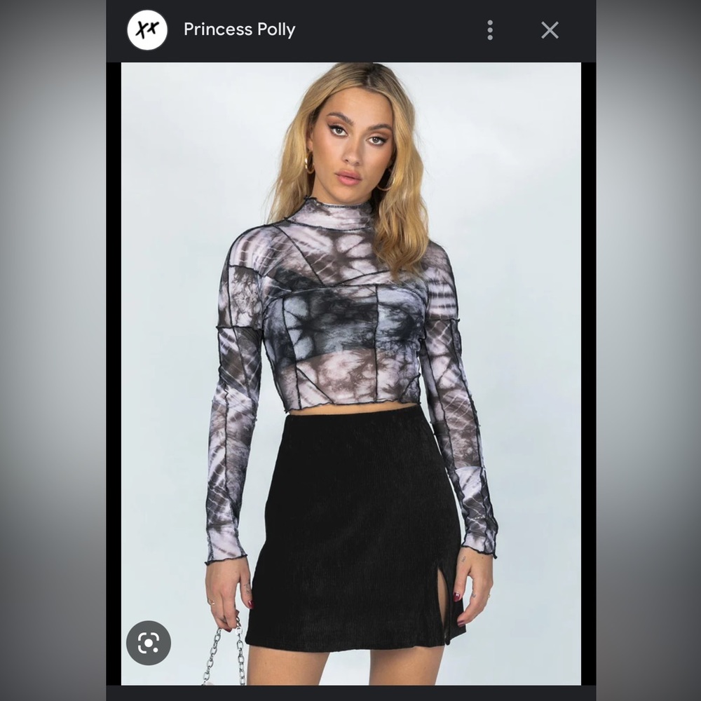 Princess Polly Acacia Mini Skirt Black